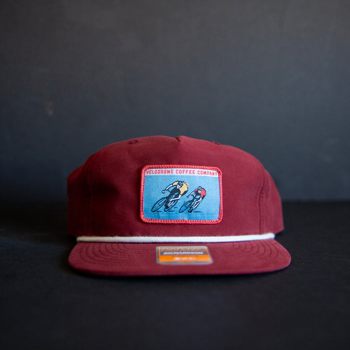 Maroon Hat with Bike Patch